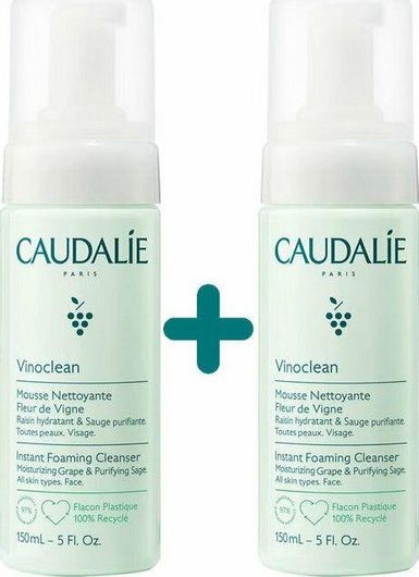 Αφρός Καθαρισμού Προσώπου Caudalie Vinoclean 2x150ml