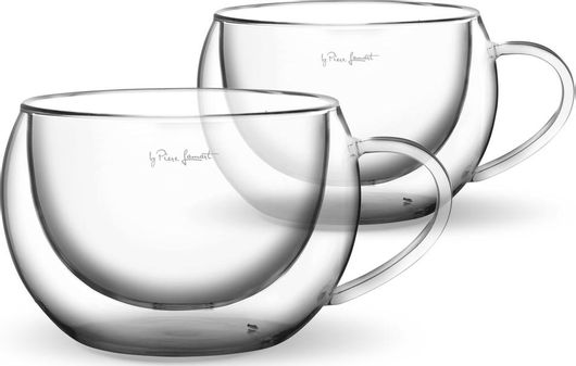 Φλιτζάνια Lamart LT9012 Cappuccino Γυάλινα Διάφανα 270ml 2τμχ