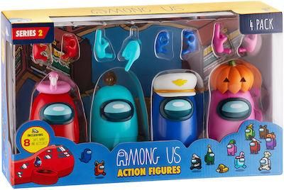 Παιχνίδι Μινιατούρα Among Us Φιγούρες Δράσης 11.5εκ. 4-Pack Series 2 Τυχαία Επιλγογή