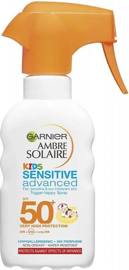 Παιδικό Αντηλιακό Garnier Ambre Solaire Kids Sensitive Trigger-Happy Spray SPF50+ 200ml