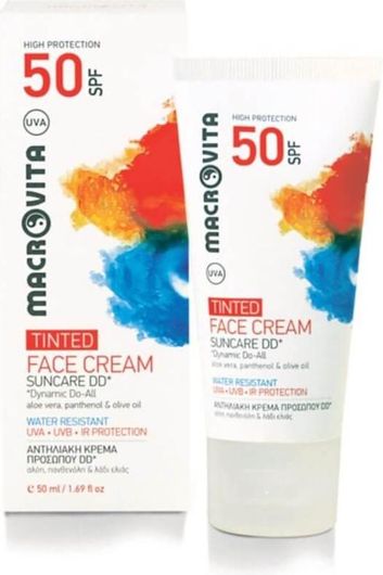 Αντηλιακή Κρέμα Προσώπου Macrovita DD Cream Tinted Αδιάβροχη SPF50 50ml