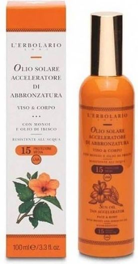 Αντηλιακό Λάδι Σώματος L' Erbolario Sun Oil Tan Accelerator SPF15 σε Spray 100ml