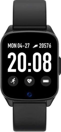 Smartwatch Kingwear KW17 1.3" Plastic Case & Silicone Strap Black
