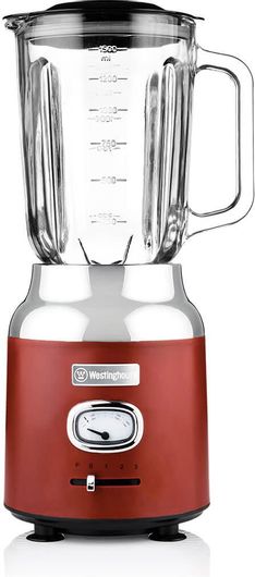Westinghouse Μπλέντερ με Γυάλινη Κανάτα 600W 1.5lt Κόκκινο
