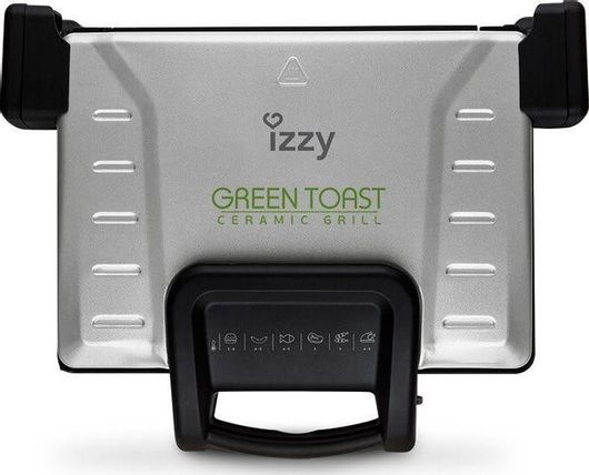 Τοστιέρα Izzy Green Toast 223665 με Αποσπώμενες Πλάκες για 4 Τοστ 2100W Inox