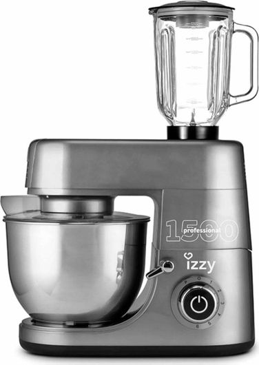 Κουζινομηχανή Izzy Pro 1500 1500W με Ανοξείδωτο Κάδο 6lt Γκρι