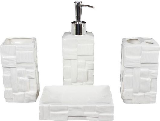 Σετ Μπάνιου Keskor Κεραμικά 906414-1 Λευκό