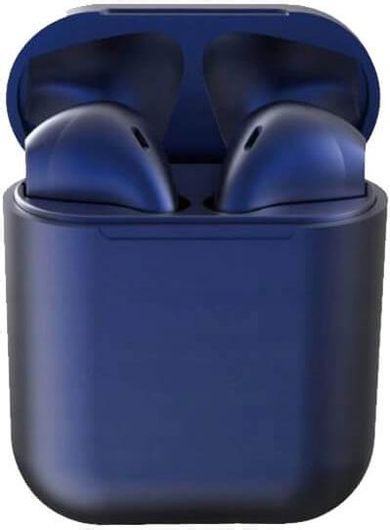 Ακουστικά Ασύρματα Bluetooth SPM με Βάση Φόρτισης i12 TWS Μπλε I12-Dblue