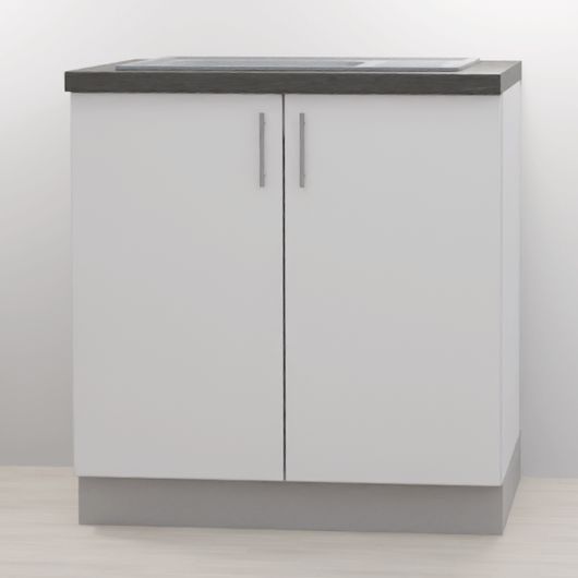 Ντουλάπι Κουζίνας Βάσης Elite MDF ELWHTLS-80/82 για Νεροχύτη 80x48x82cm White Soft 