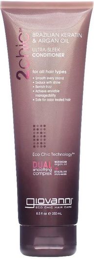 Giovanni 2Chic Brazilian Keratin & Argan Oil Ultra Sleek Co Conditioner Αναδόμησης/Θρέψης για Όλους τους Τύπους Μαλλιών 250ml