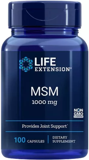 Life Extension MSM Συμπλήρωμα για την Υγεία των Αρθρώσεων 1000mg 100 Κάψουλες