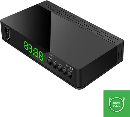 Αποκωδικοποιητής MPEG4 Crypto DVB T2 Receiver Redi 271 Full HD 1080p με Λειτουργία PVR Εγγραφή USB Σύνδεσεις SCART HDMI USB