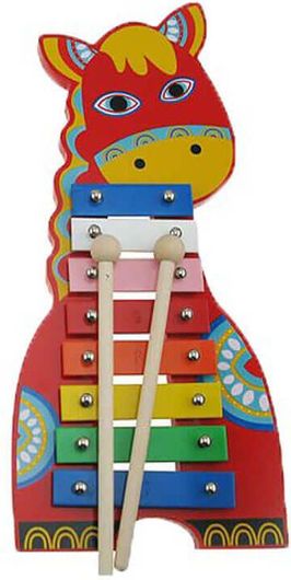 Μουσικό Παιχνίδι SP Souliotis Άλογο Ξύλινο Πολύχρωμο