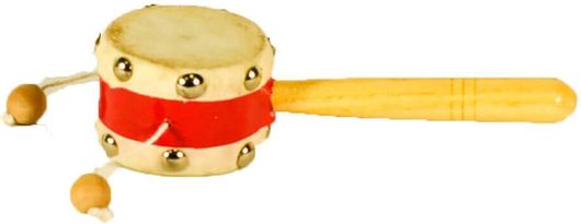 Μουσικό Παιχνίδι SP Souliotis Τυμπανάκι Χεριού Ξύλινο 16cm