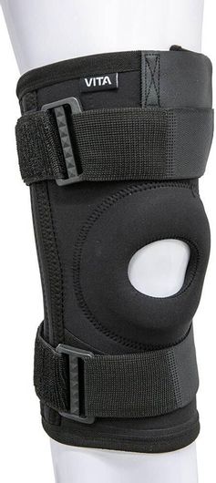 Επιγονατίδα Velcro Vita 06-2-036 με Οπή/Μπανέλες Medium Μαύρο