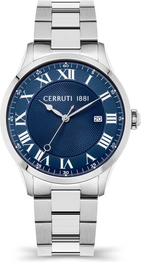 Ανδρικό Ρολόι Cerruti 1881 Torcegno CIWGH2114101 Μπαταρίας με Μεταλλικό Μπρασελέ Ασημί 