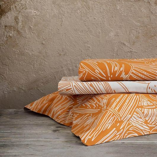 Μαξιλαροθήκες Nima Σετ Arbust 52x72cm Deep Orange