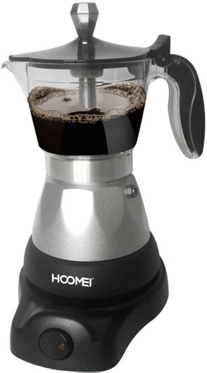 Μπρίκι Espresso Hoomei HM-5710 για 3 Φλιτζάνια Μαύρο