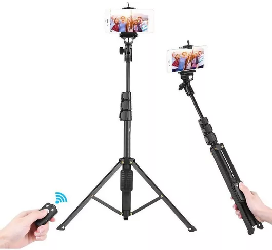 Andowl Q-L1388 Selfie Stick Τρίποδο Κινητού με Bluetooth Μαύρο