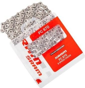Αλυσίδα Ποδηλάτου Sram Sram Pc 870 114 Links 8 Ταχυτητων Ασημί