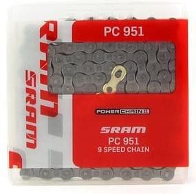 Αλυσίδα Ποδηλάτου Sram Sram Pc 951 114 Links 9 Ταχυτητων Ασημί