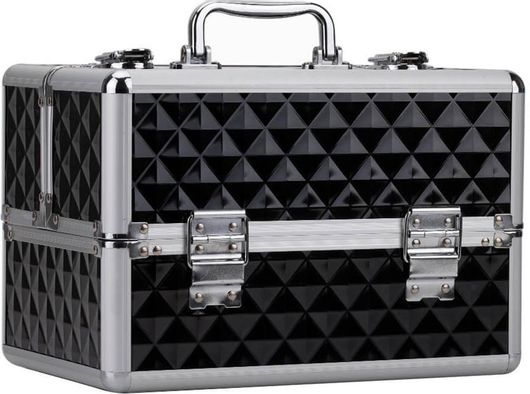 Βαλιτσάκι μανικιούρ & αισθητικής 3D Diamonds Medium Μαύρο