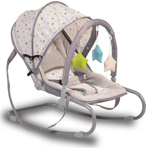 Ριλάξ Μωρού Moni Lulu με Μουσική έως 9Kg 70x40x67cm Γκρι