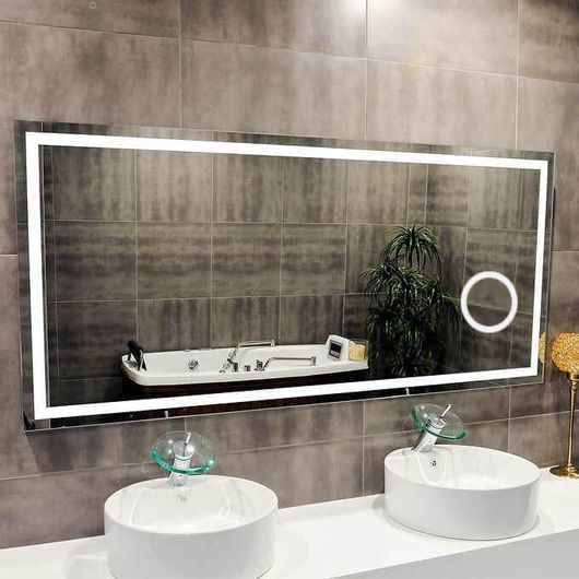 Καθρέπτης Μπάνιου M193 Ορθογώνιος με Περιμετρικό Φωτισμό LED 120x80