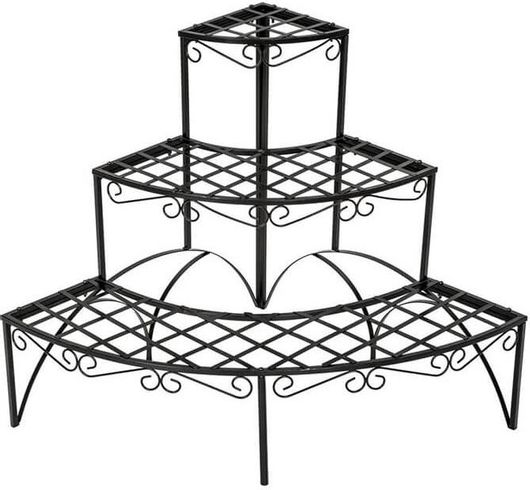 Μεταλλική Γωνιακή Ζαρντινιέρα 3 Επιπέδων 61 x 85 x 60.5 cm Hoppline HOP1001277