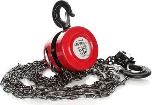 Χειροκίνητο Βαρούλκο Ανύψωσης 2T με Αλυσίδα 2.5 m Kraft&Dele KD-1116