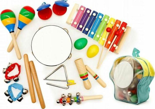 Σετ Μουσικό Παιχνίδι Ecotoys με 10 Όργανα & Σακίδιο Ξύλινο για 3+ Ετών
