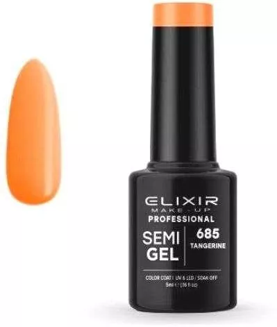 Ημιμόνιμο Βερνίkι Νυχιών ElixirSemi Gel 685 Tangerine 8ml