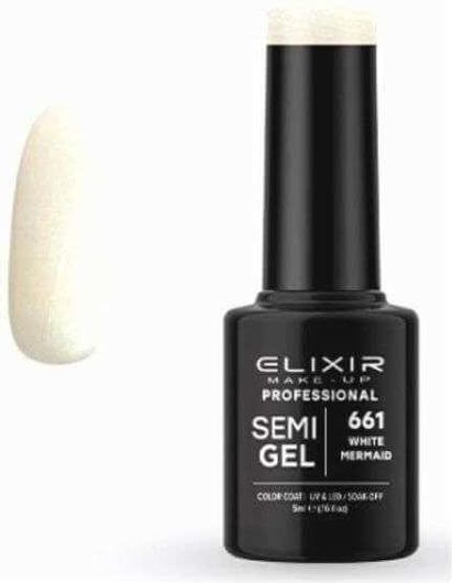 Ημιμόνιμο Βερνίkι Νυχιών ElixirSemi Gel 661 White Mermaid 5ml