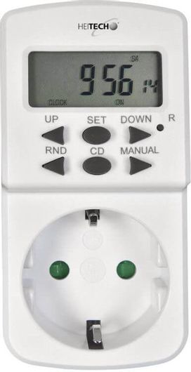 Χρονοδιακόπτης Πρίζας Heitech 04003638 Ψηφιακός