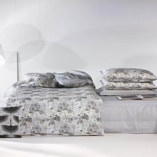 Μαξιλαροθήκες Kentia Σετ Nipon 22 Oxford 50x70cm Light Grey