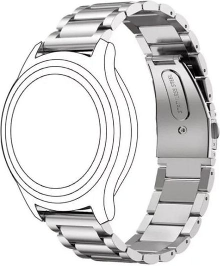 Λουράκι Wearable για Huawei Watch GT / GT2 46mm Μεταλλικό Ασημί