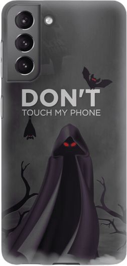 Don't Touch My Phone Silicone Case Θήκη Samsung Galaxy S21 Grey