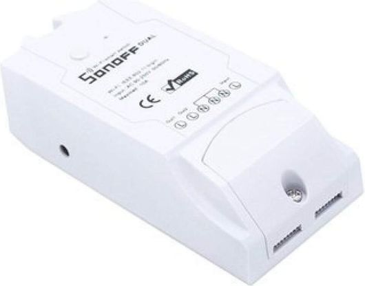 Ενδιάμεσος Διακόπτης Sonoff DUALR2 Smart με Wi-Fi Λευκός