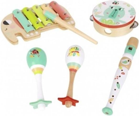 Σετ Μουσικά Όργανα Tooky Toys Ξύλινa για 12+ Μηνών
