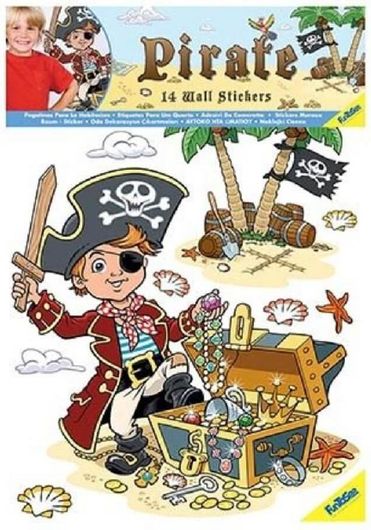 Αυτοκόλλητο Τοίχου Pirate 14τμχ
