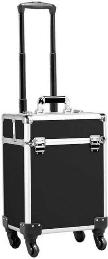 Βαλιτσάκι Αισθητικής Hoppline Τροχήλατο Υ43.5xΠ23.5xΒ33cm Μαύρο