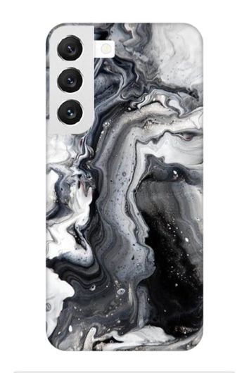 Θήκη Κινητού Glossy Marble Custom Silicone case για Samsung Galaxy S22+ Plus black-white