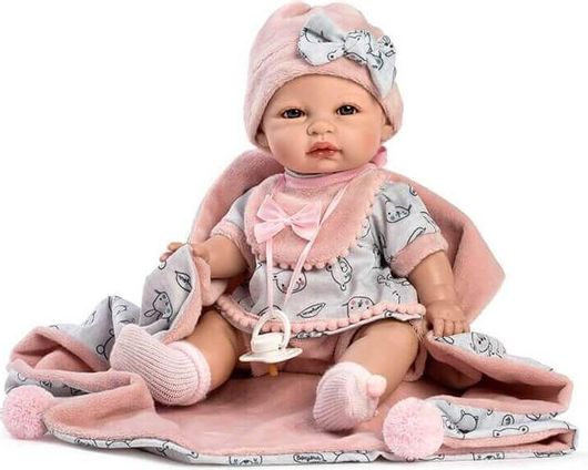 Μωρό Coral Βινυλίου 34cm με Κουβερτάκι Berbesa 3218