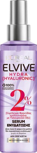 Serum Μαλλιών L'Oreal Elvive Hydra Hyaluronic Αναδόμησης για Όλους τους Τύπους Μαλλιών για Ενυδάτωση με Υαλουρονικό Οξύ 150ml