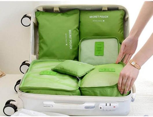 Σετ Αδιάβροχα Τσαντάκια Ταξιδιού SPM 6 τμχ Πράσινο 6pcluggorgan-GREEN