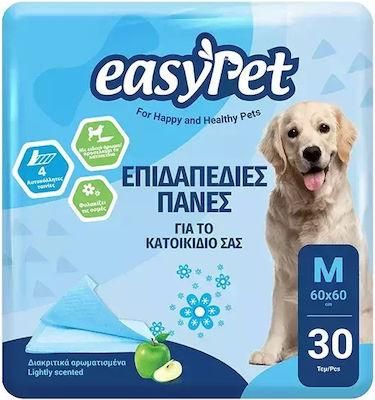 Πάνες Σκύλου Easypet Επιδαπέδιες με Αυτοκόλλητα Μ 60x60cm 30τμχ.
