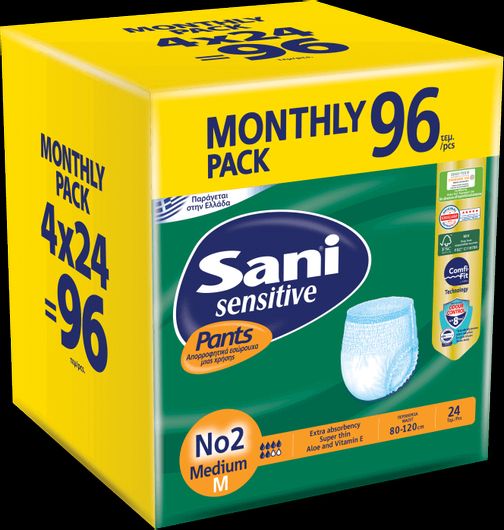 Εσώρουχα Ακράτειας Sani Sensitive Medium 96τμχ