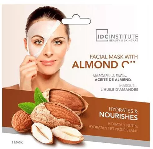 Mάσκα Προσώπου IDC Institute Ενυδατική σε πανί με Αμυγδαλέλαιο 22gr