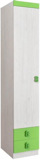 Ντουλάπα Matis NUMERO Μονόφυλλη 40x52x217.5cm Πράσινο