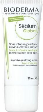 Ενυδατική Κρέμα Προσώπου Bioderma Sebium Global Intense Purifying Care για Μικτές Επιδερμίδες κατά των Ατελειών & της Ακμής 30ml